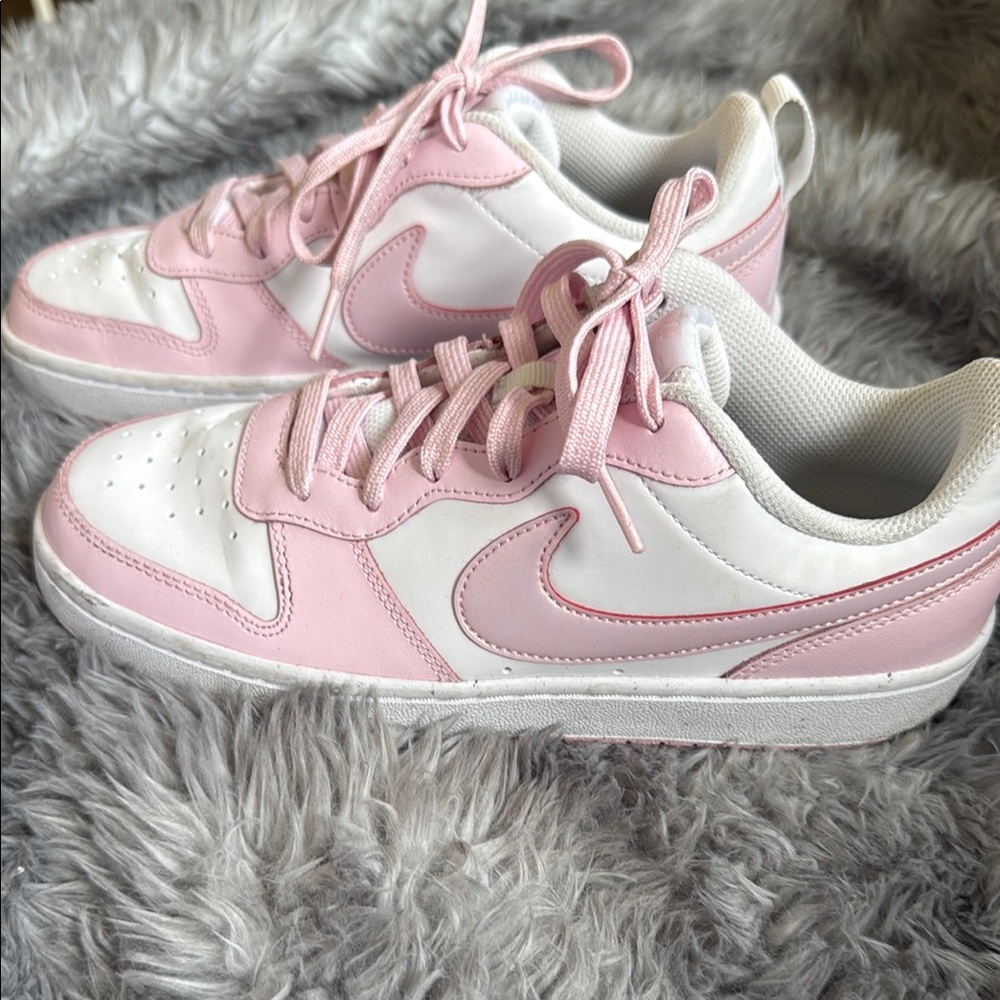 Nike Pink and White Sneakers Air Force 1